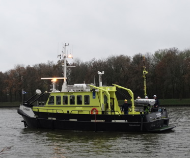 Ship “Flevomeer” Retrieves The USV From The Water.