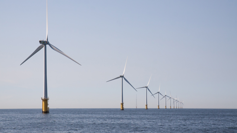 Offshore Wind Farm Near Ijmuiden Netherlands